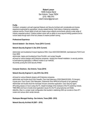 Robert Larson Resume | PDF