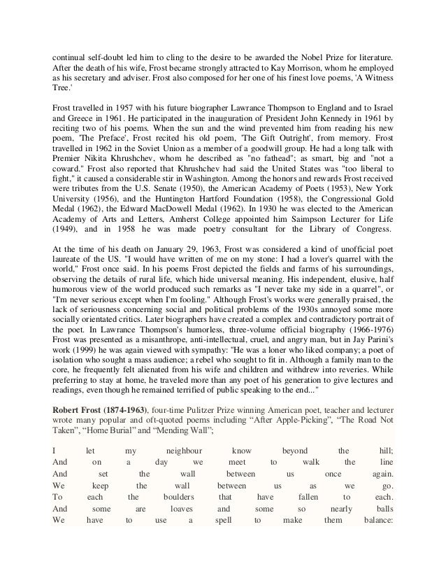 mending wall analysis essay mending wall essay
