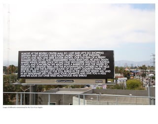 images of billboards commissioned for the City of Los Angeles
 