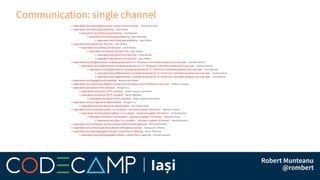 Communication: single channel
 