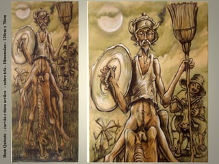 DomQuixote-carvãoetintaacríica-sobretela-Dimensões:-120cmx70cm
 