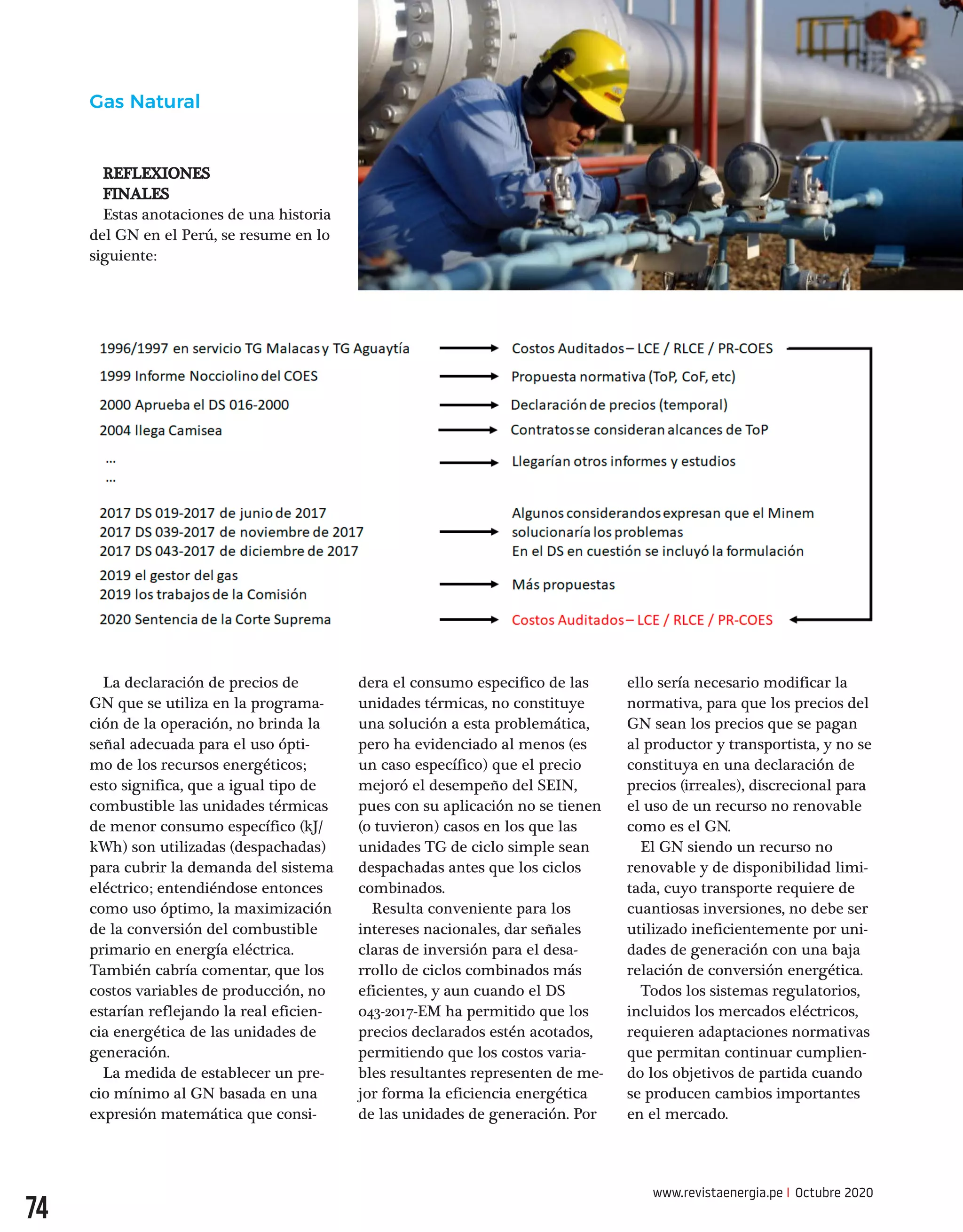 ANOTACIONES DE UNA HISTORIA DEL GAS NATURAL EN EL PERU | PDF