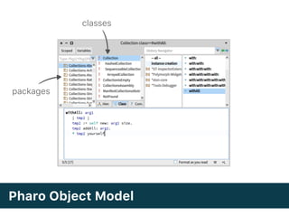 Pharo Object Model
classes
packages
 