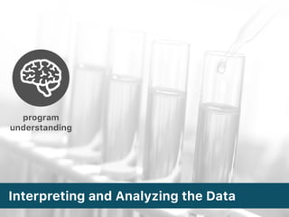 Interpreting and Analyzing the Data
program
understanding
 