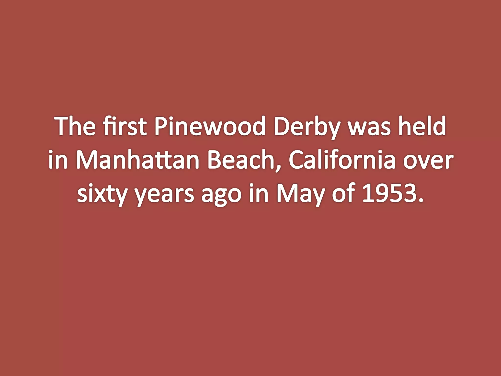 The History of the Pinewood Derby by Robert Proctor Multisoft