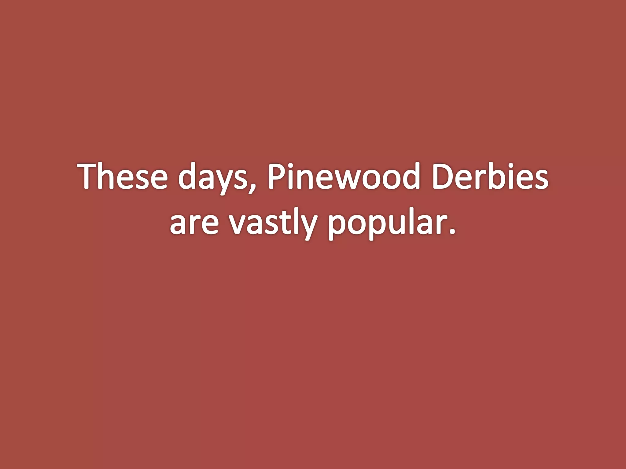 The History of the Pinewood Derby by Robert Proctor Multisoft