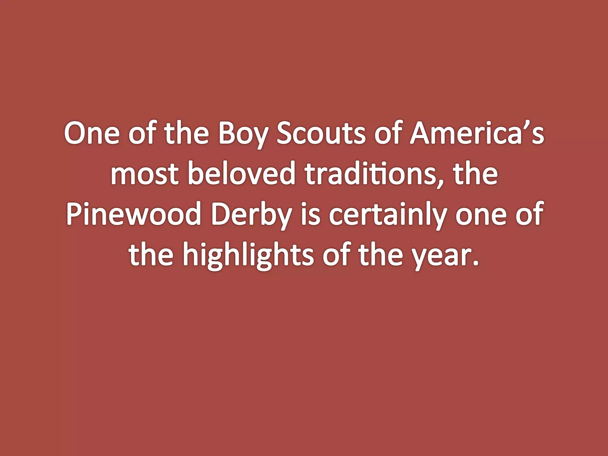 The History of the Pinewood Derby by Robert Proctor Multisoft