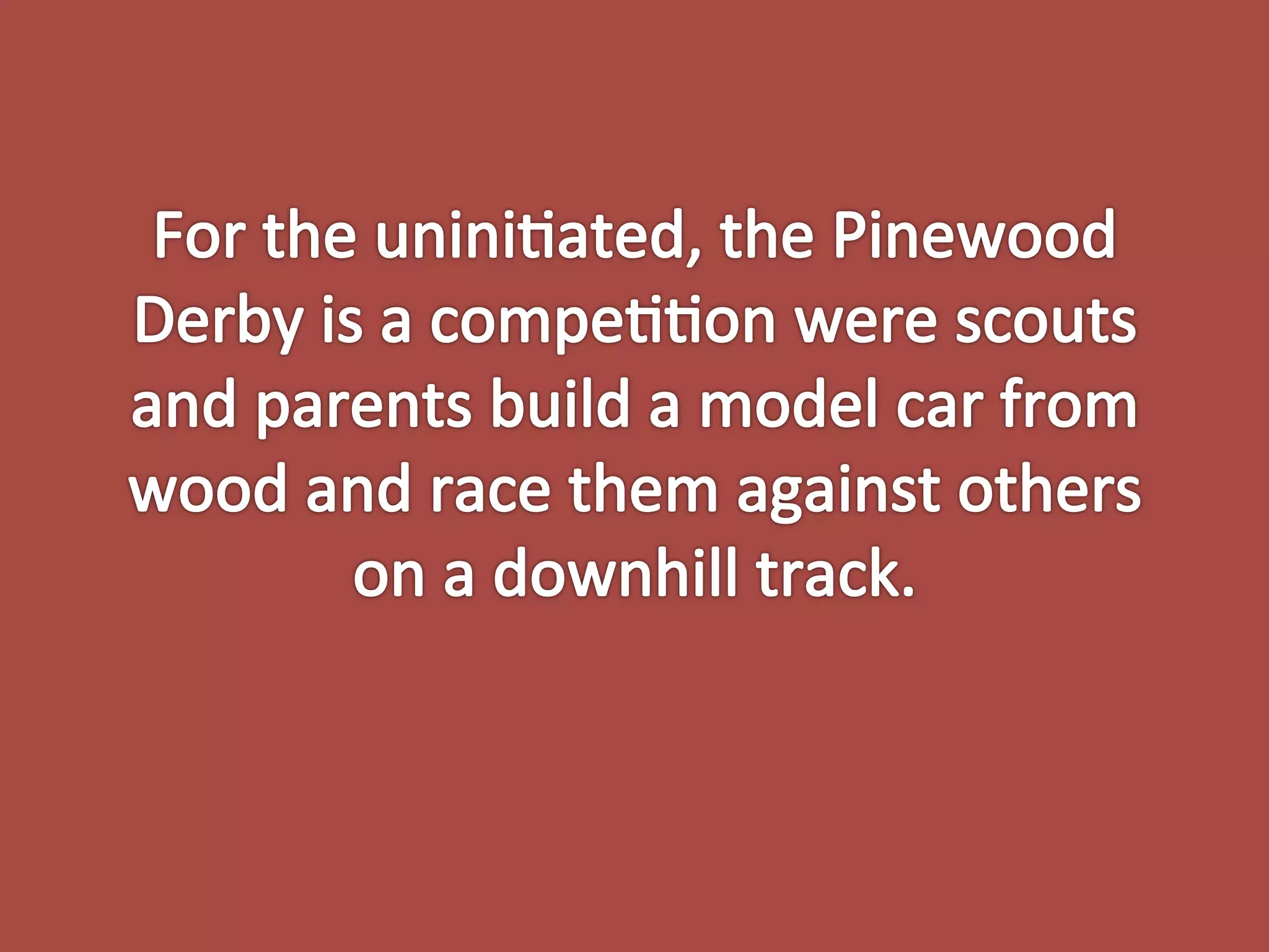 The History of the Pinewood Derby by Robert Proctor Multisoft