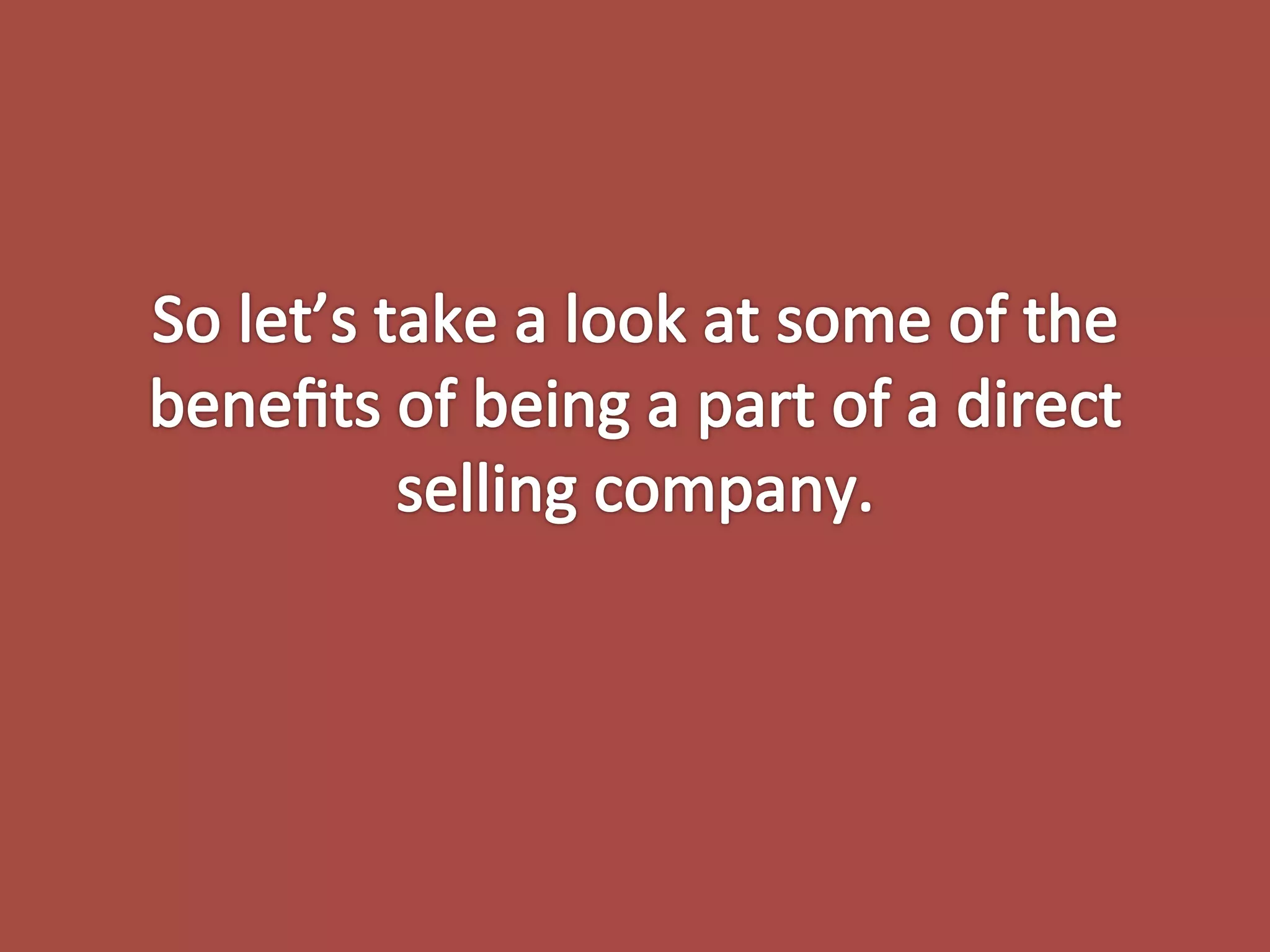 Let's Talk About Direct Selling by Robert Proctor of Multisoft