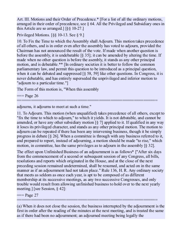 robert s rules of order minutes