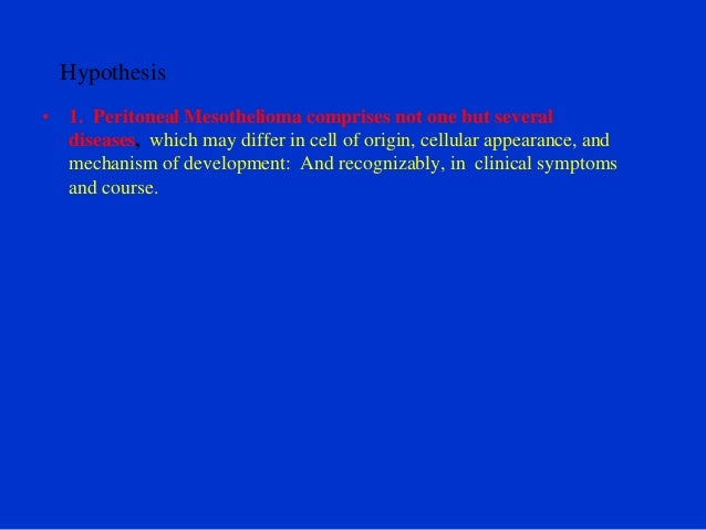 Chemotherapy For Advanced Peritoneal Mesothelioma Mesothelioma Appl