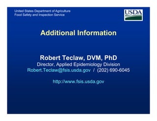 Robert Teclaw Fsis | PDF