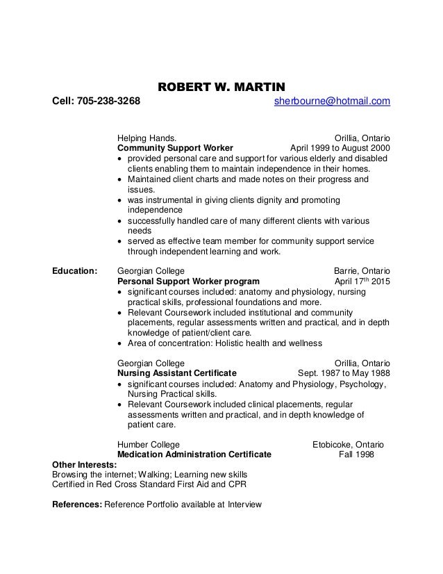 psw resumes