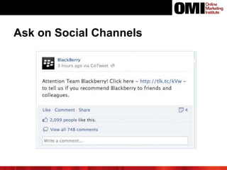 Ask on Social Channels
 