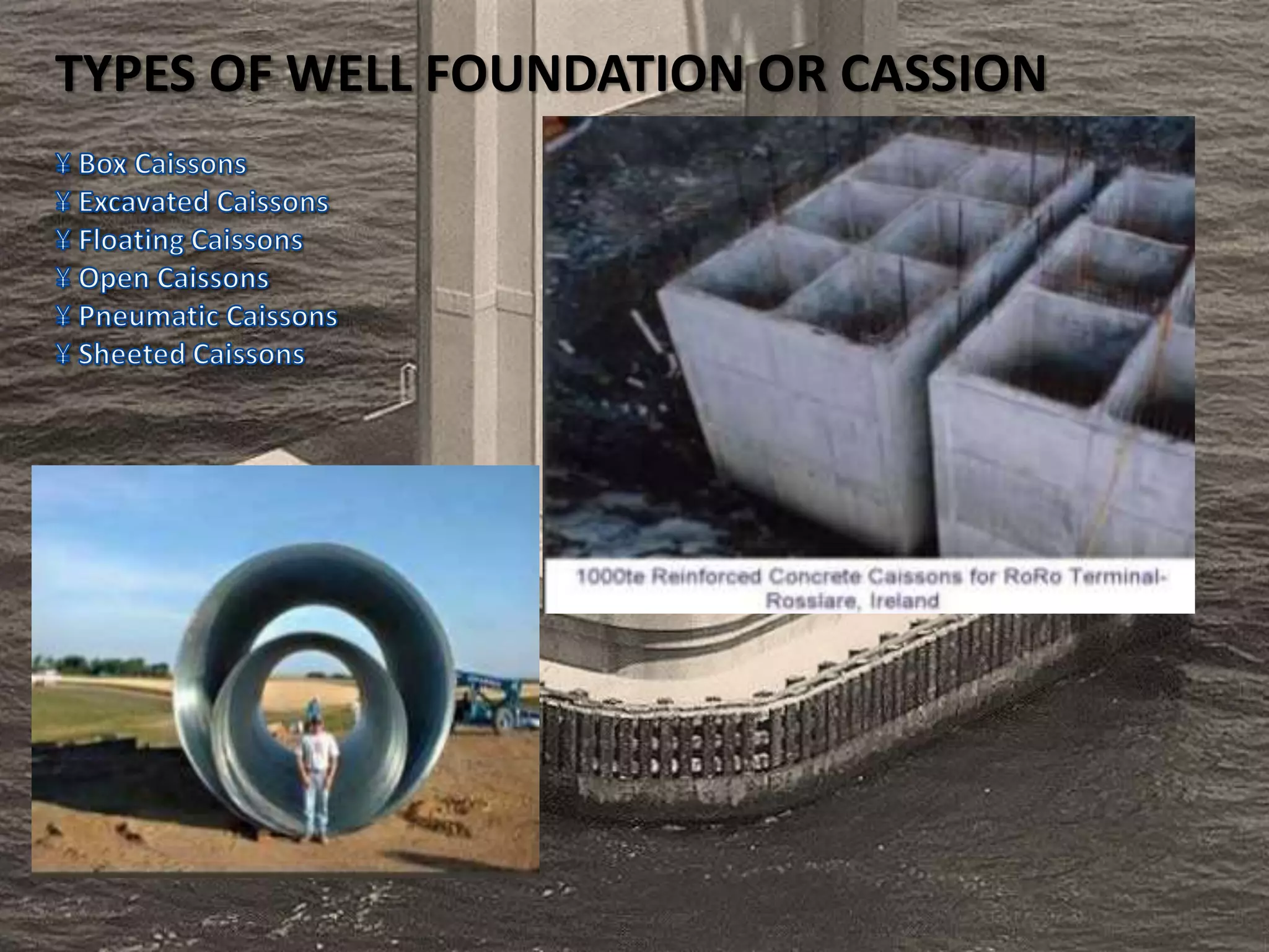 TYPES OF WELL FOUNDATION OR CASSION