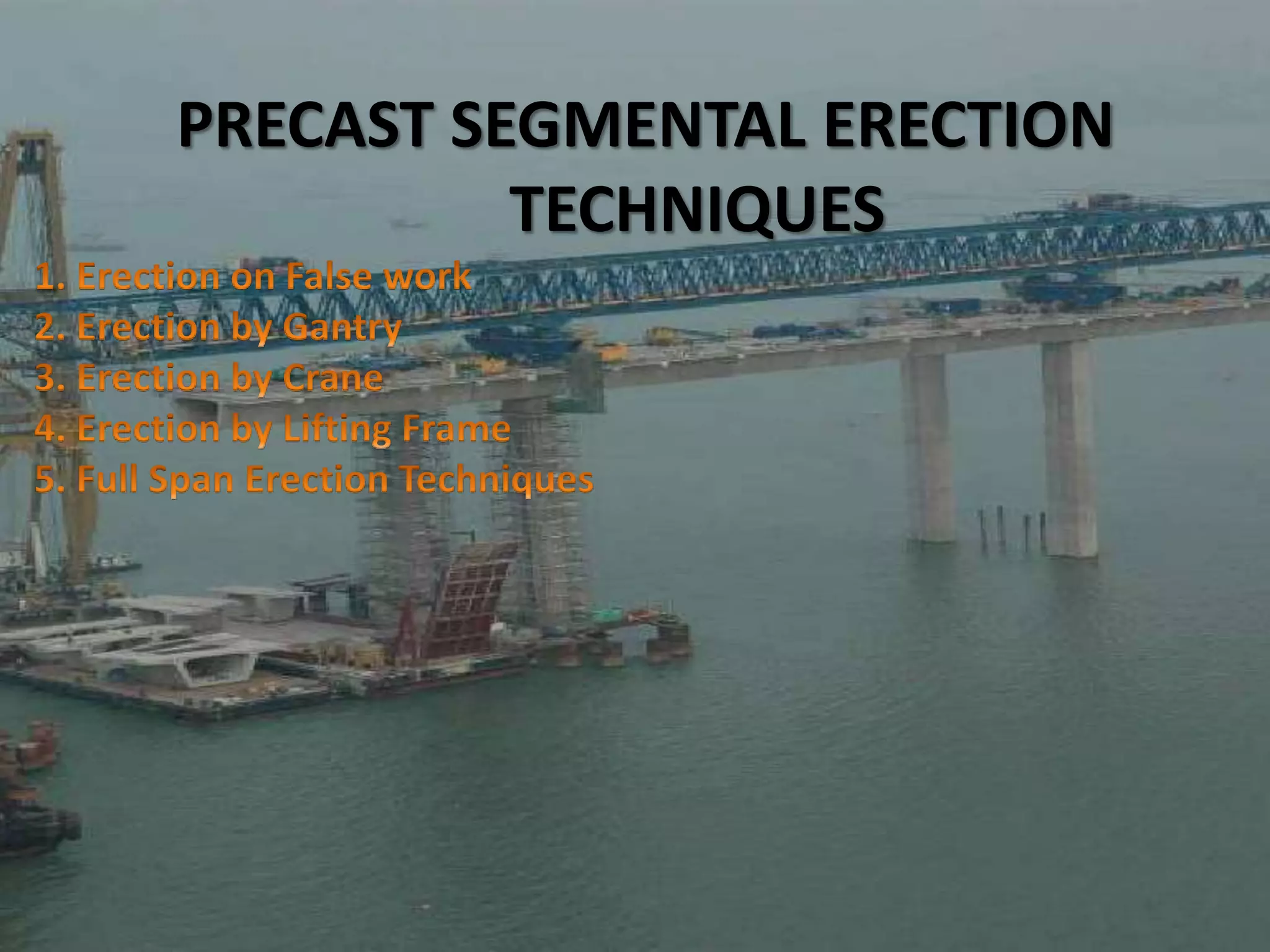 PRECAST SEGMENTAL ERECTION
TECHNIQUES