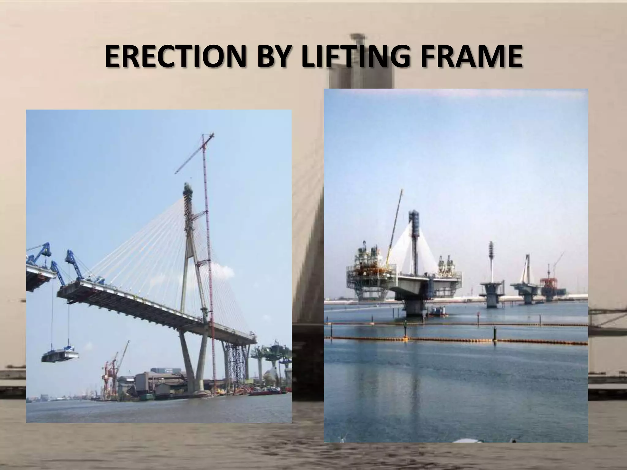 ERECTION BY LIFTING FRAME