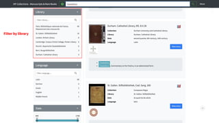 Digital Manuscripts Without Borders: A Discovery Platform of Manuscripts and Rare Books