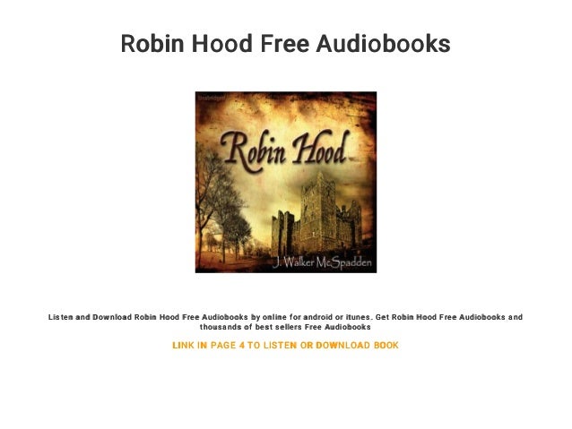 Robin Hood Free Audiobooks
