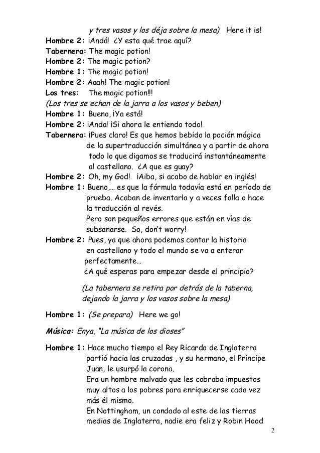 Obra De Teatro Para 2 Hombres Y 2 Mujeres Robin hood 2