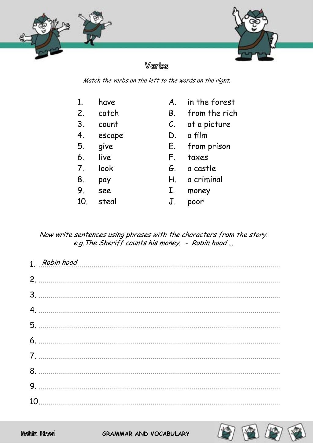 Robin Hood -Activities