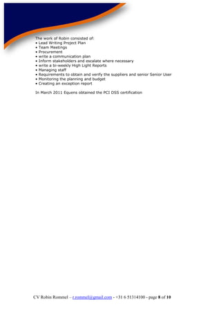 Robin Rommel - English CV | PDF