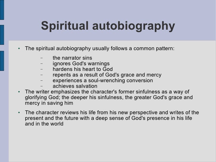 Spiritual autobiography examples pdf image