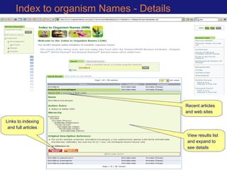 Index to organism Names - Details
View results list
and expand to
see details
Links to indexing
and full articles
Recent articles
and web sites
 