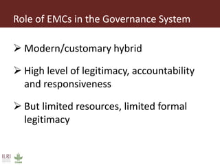 Institutional linkages for landscape level governance: The case of Mt. Marsabit, Kenya 