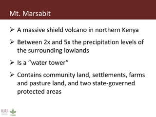 Institutional linkages for landscape level governance: The case of Mt. Marsabit, Kenya 