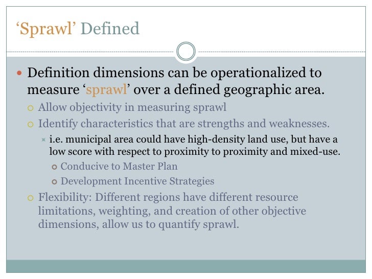 Sprawl: Understanding its Meaning and Application to Practice
