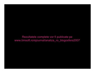 RoBloggers Survey 2007 - Preview