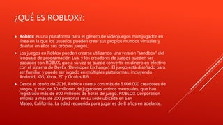 Roblox permite crear nuevos proyectos para mayores de 17 años