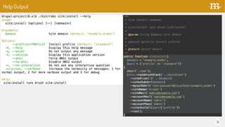 14
Help Output
 