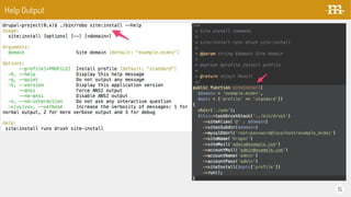 15
Help Output
 