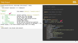 16
Help Output
 
