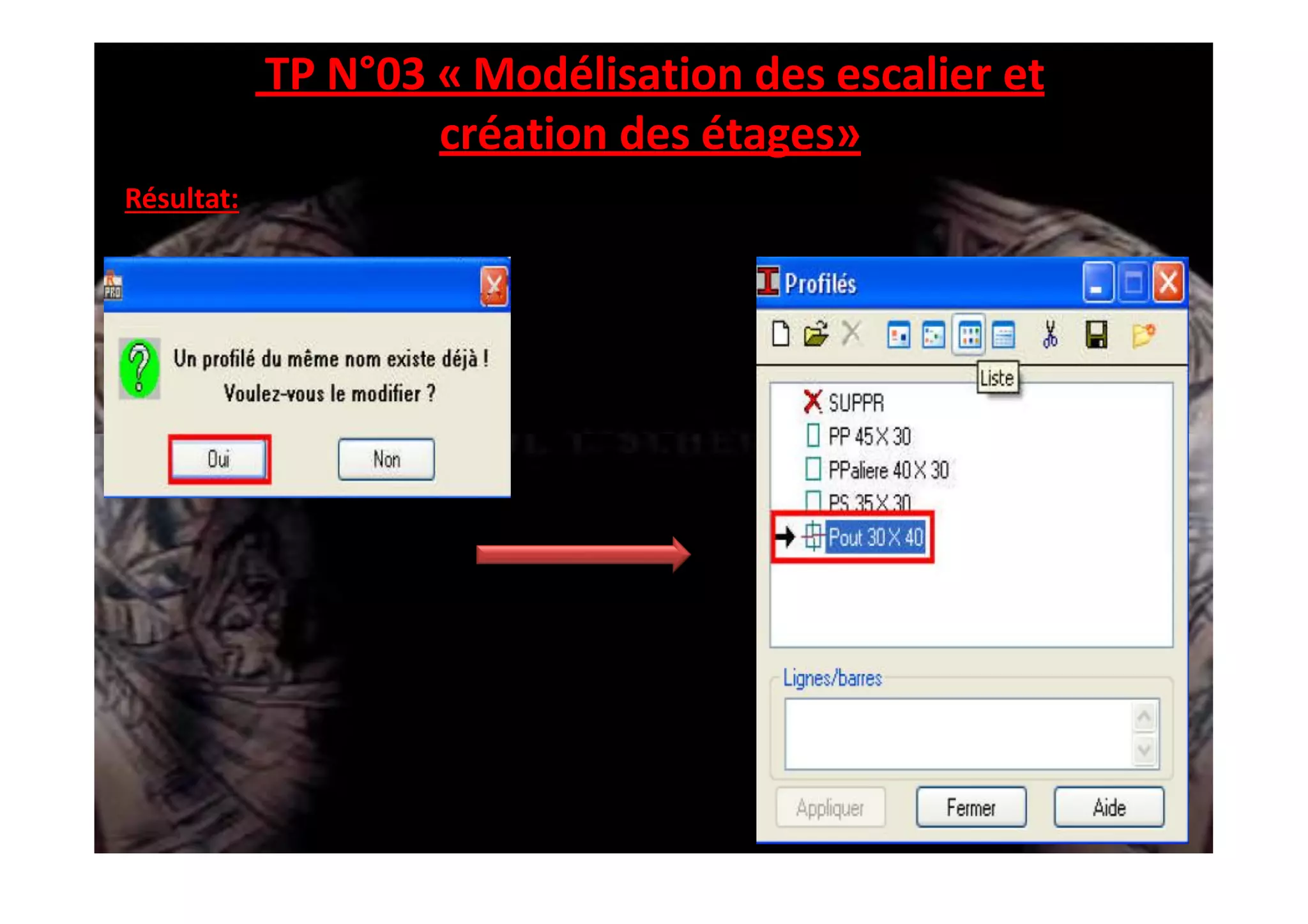 TP N°03 « Modélisation des escalier et
création des étages»
Résultat:
 