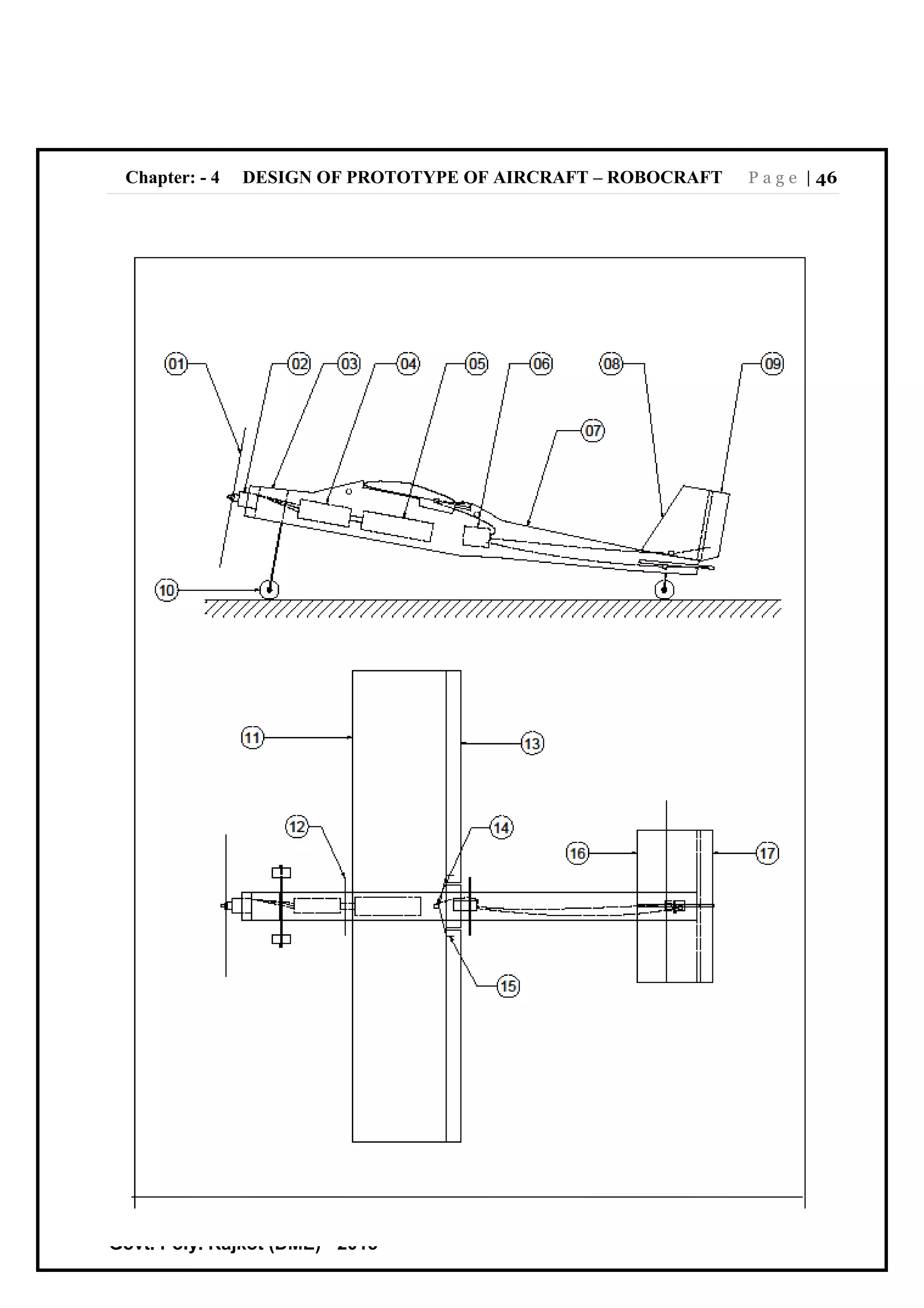 Chapter: - 4 DESIGN OF PROTOTYPE OF AIRCRAFT – ROBOCRAFT P a g e | 46
Govt. Poly. Rajkot (DME) - 2015
 