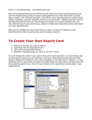 Robo Form Power User Guide | PDF