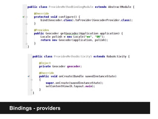 Bindings - providers
 