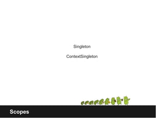 Scopes
Singleton
ContextSingleton
 