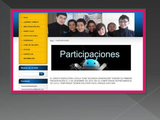 Robolution loyola team- Segunda Generacion | PPTX