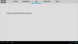 From requirement to tests

 