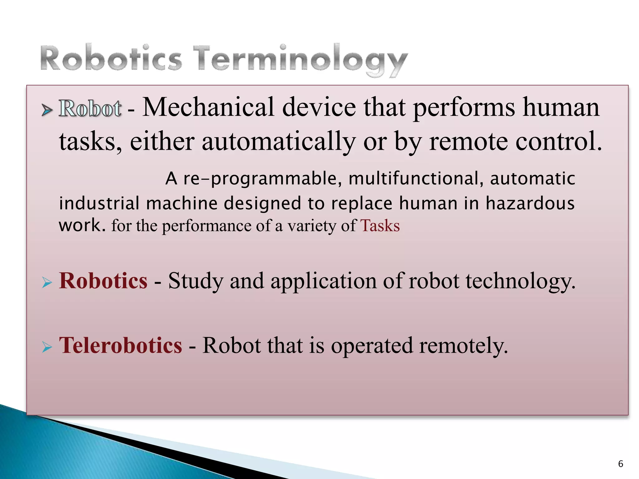 Robotics ppt | PPT