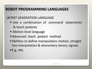 Textual Robot programming | PPTX