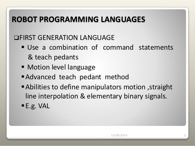 Robot programming hotsell ppt