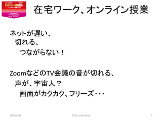 լ`饤ژI
ͥåȤW
Ф롢
Ĥʤʤ
ZoomʤɤTVhФ롢
ˣ
椬ե`???
2020/6/18 2020 yukio kubo 5
 