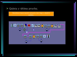 Quinta y última prueba. Decidimos hacer nuestro proyecto más largo y añadirle sonidos.. 