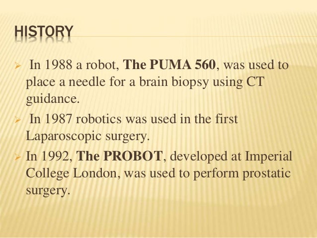 Write a paper on robotic surgery