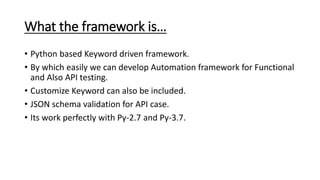 Robot a quick automation frame work | PPTX